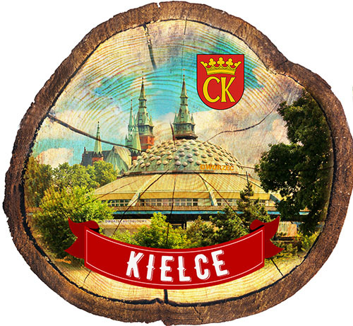 Magnes drewniany pieniek Kielce