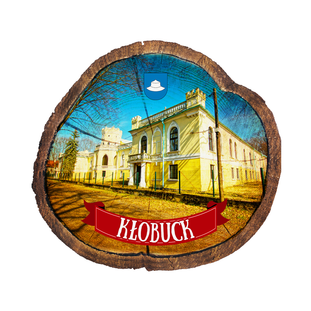 Magnes drewniany pieniek Kłobuck