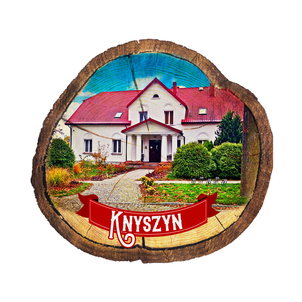 Magnes drewniany pieniek Knyszyn