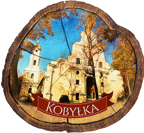 Magnes drewniany pieniek Kobyłka
