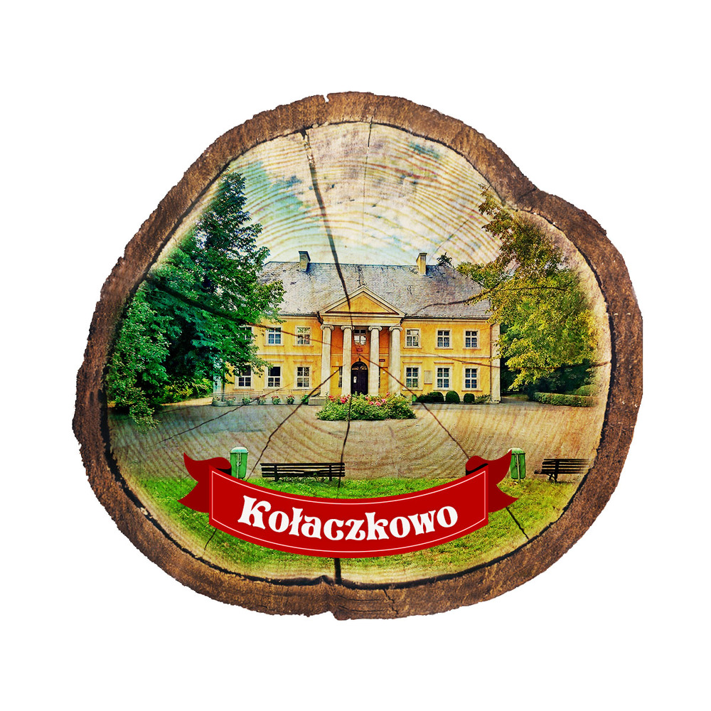 Magnes drewniany pieniek Kołaczkowo