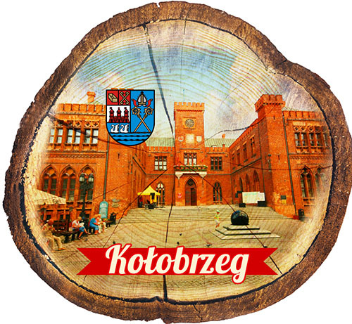 Magnes drewniany pieniek Kołobrzeg