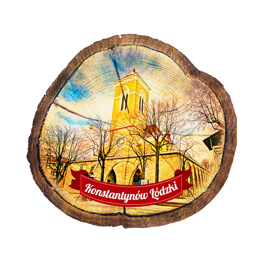 Magnes drewniany pieniek Konstantynów Łódzki