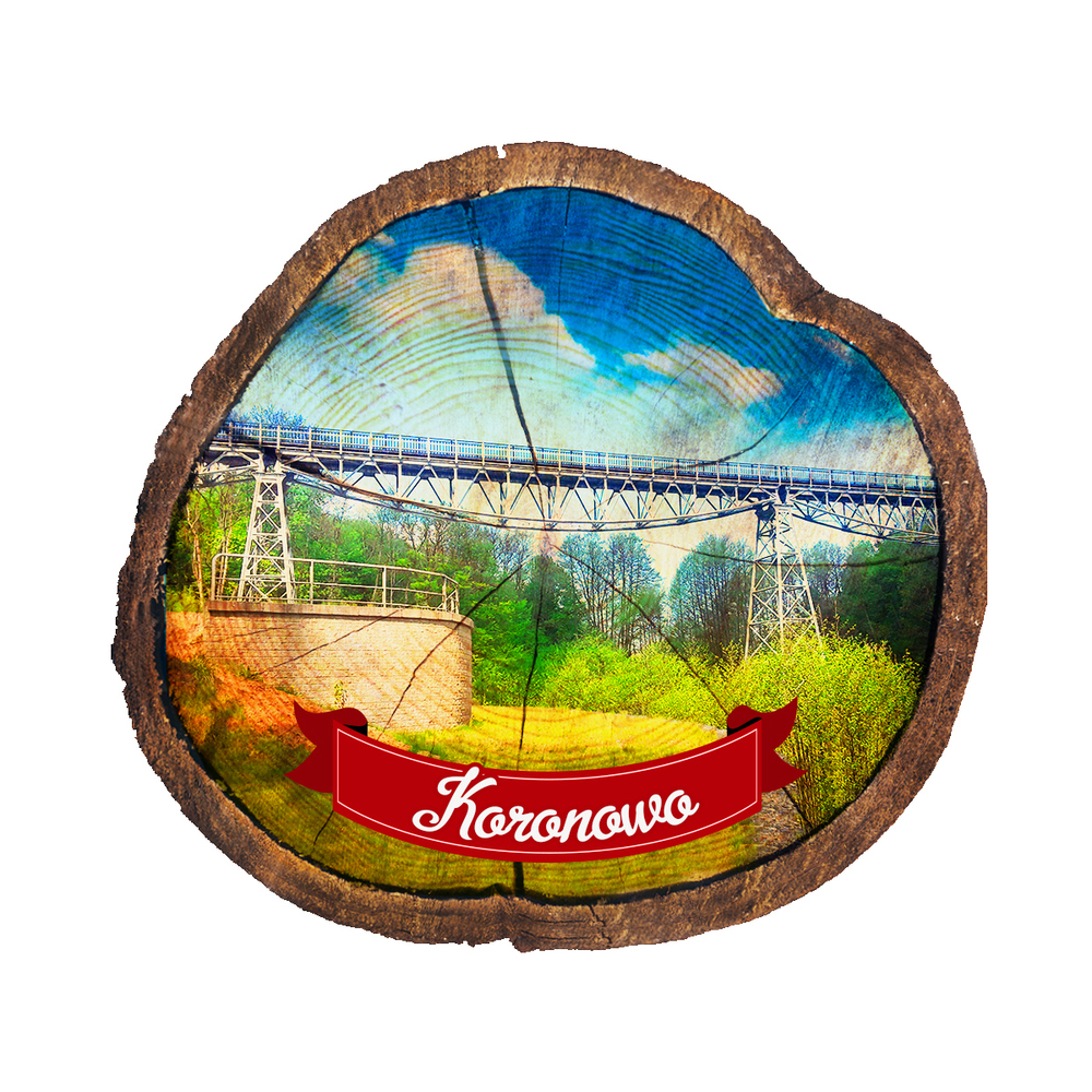 Magnes drewniany pieniek Koronowo