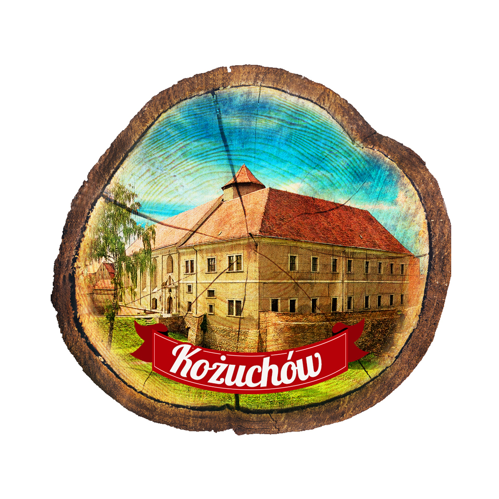 Magnes drewniany pieniek Kożuchów