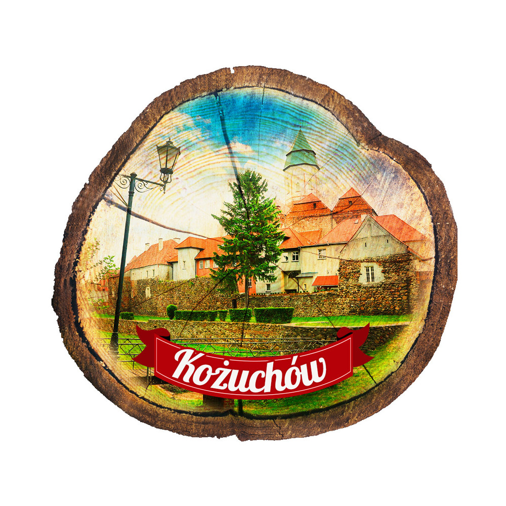 Magnes drewniany pieniek Kożuchów