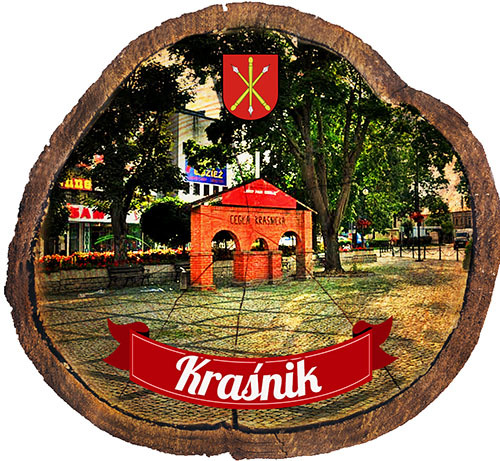 Magnes drewniany pieniek Kraśnik