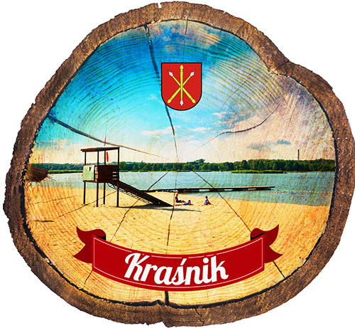 Magnes drewniany pieniek Kraśnik