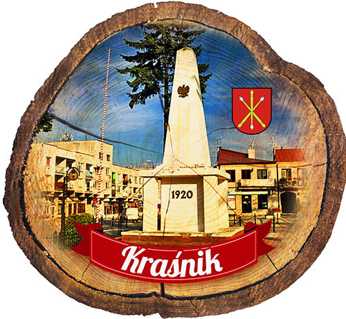 Magnes drewniany pieniek Kraśnik