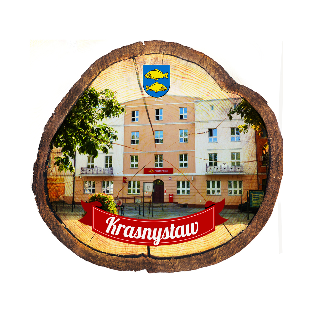 Magnes drewniany pieniek Krasnystaw