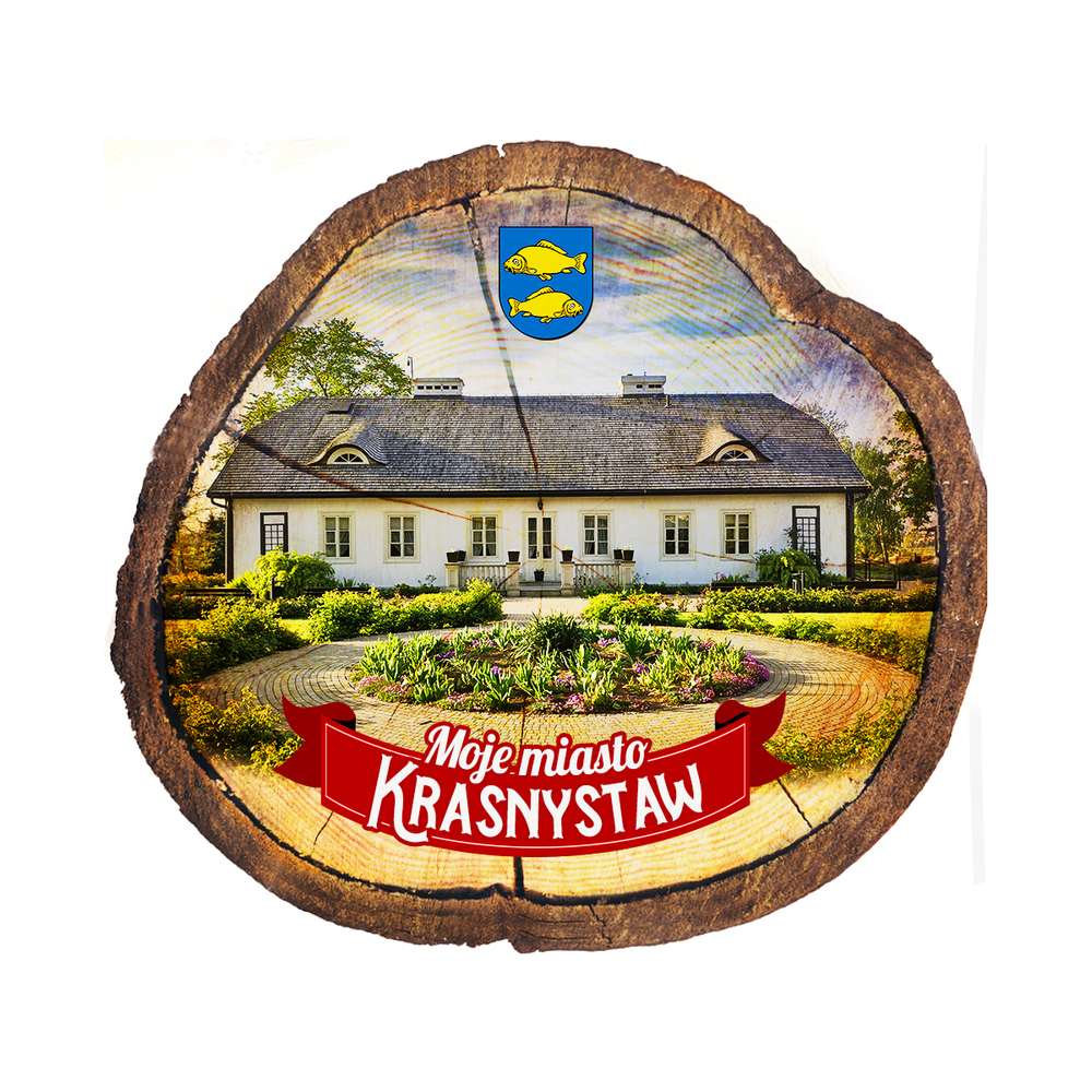 Magnes drewniany pieniek Krasnystaw