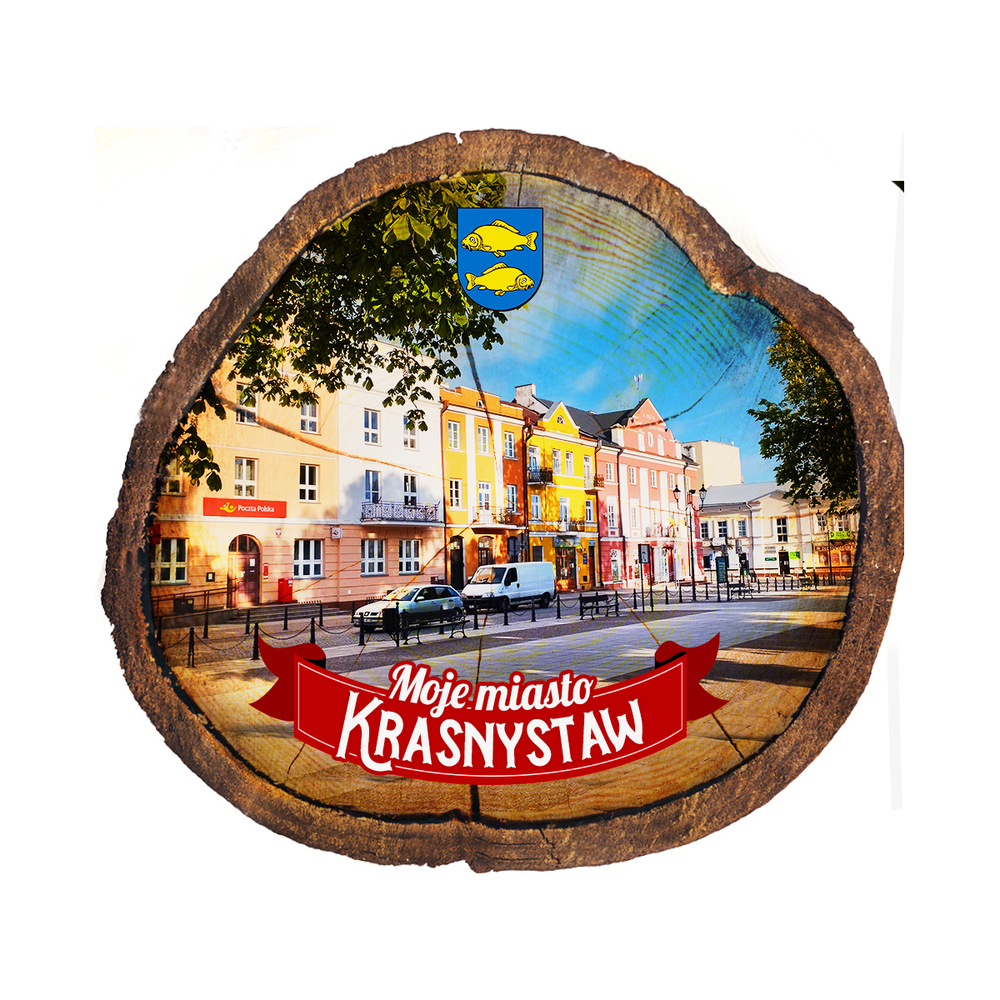 Magnes drewniany pieniek Krasnystaw