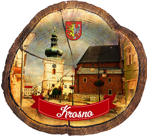 Magnes drewniany pieniek Krosno