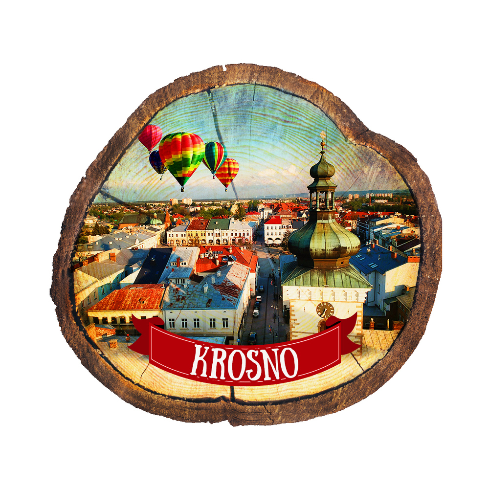 Magnes drewniany pieniek Krosno