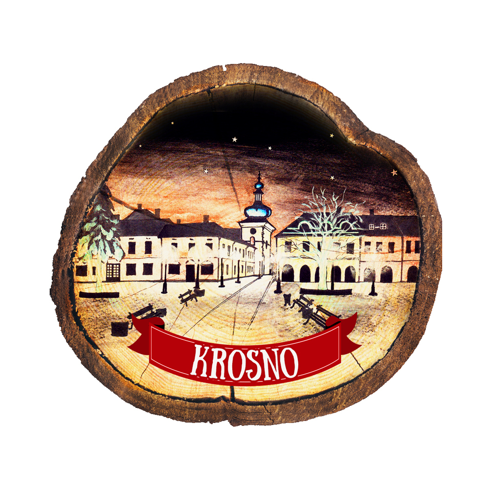 Magnes drewniany pieniek Krosno