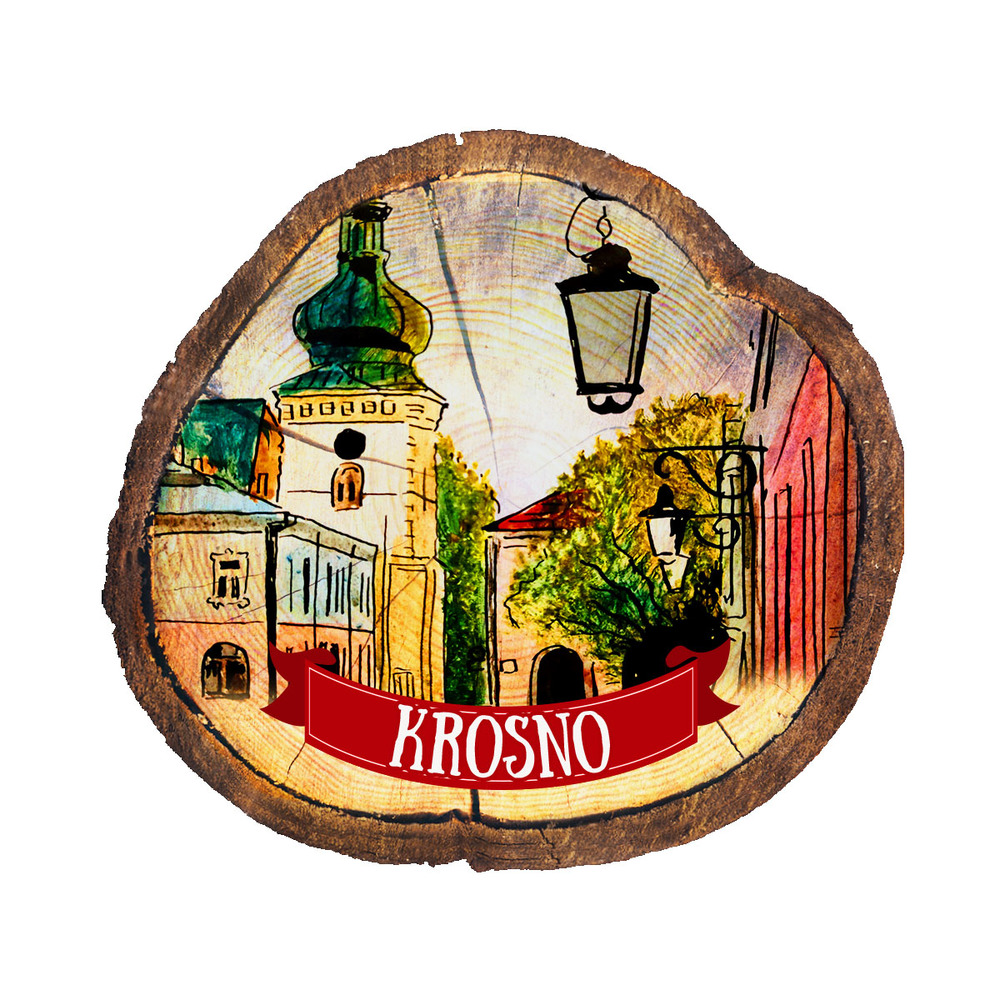 Magnes drewniany pieniek Krosno