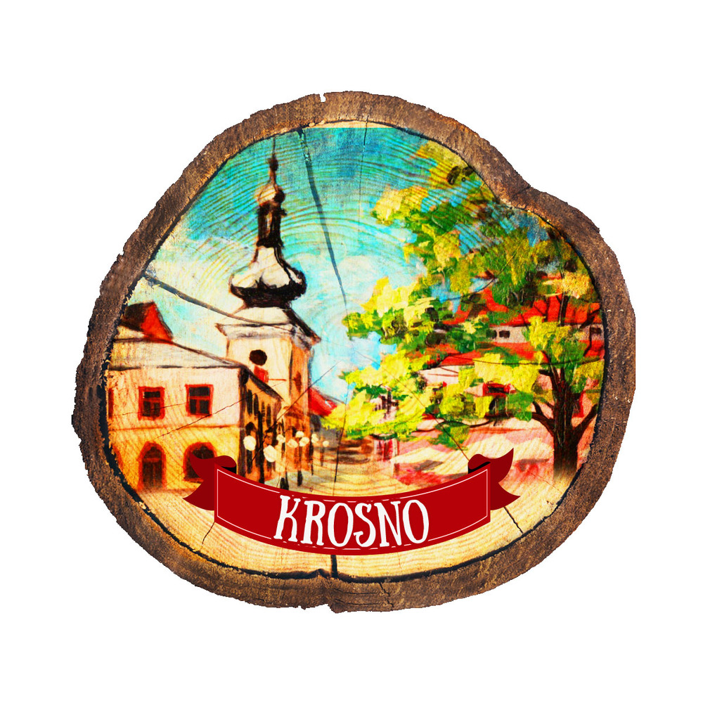 Magnes drewniany pieniek Krosno