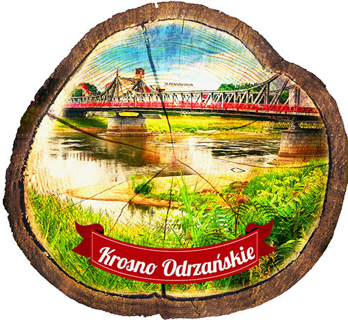 Magnes drewniany pieniek Krosno Odrzańskie