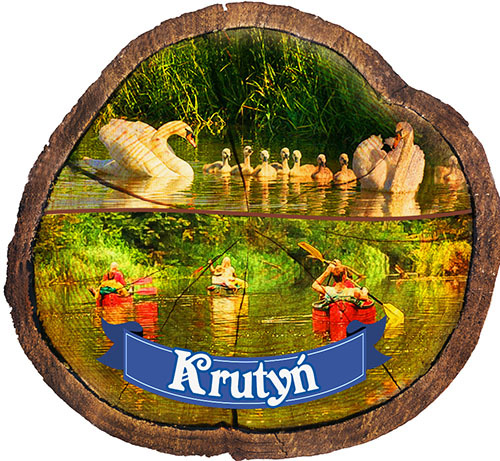 Magnes drewniany pieniek Krutyń
