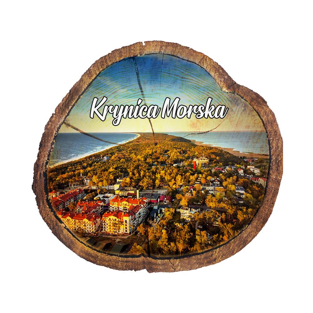 Magnes drewniany pieniek Krynica Morska