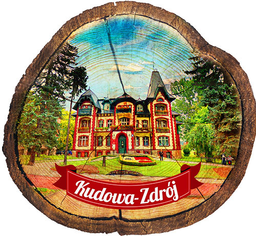 Magnes drewniany pieniek Kudowa-Zdrój