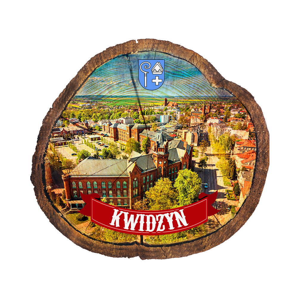 Magnes drewniany pieniek Kwidzyn