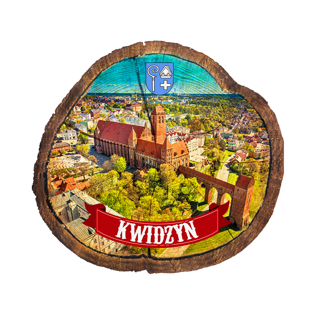 Magnes drewniany pieniek Kwidzyn
