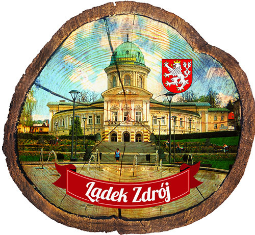 Magnes drewniany pieniek Lądek-Zdrój