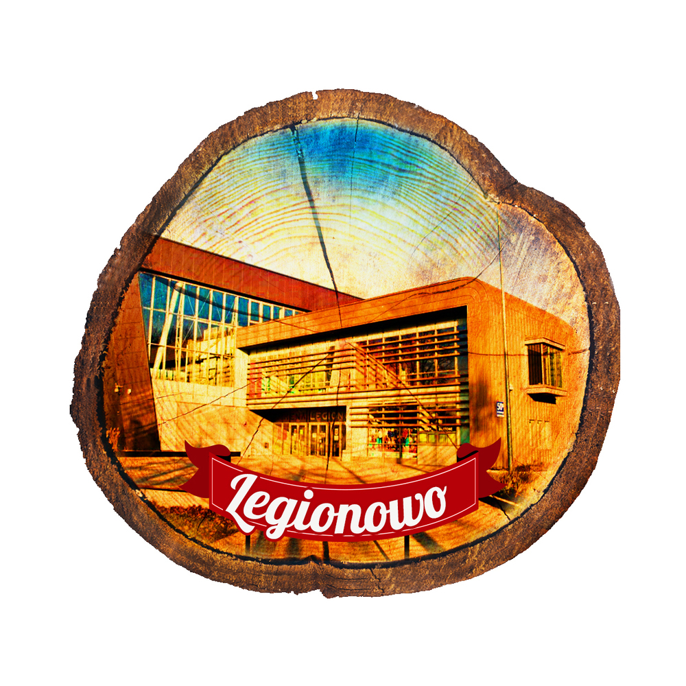 Magnes drewniany pieniek legionowo