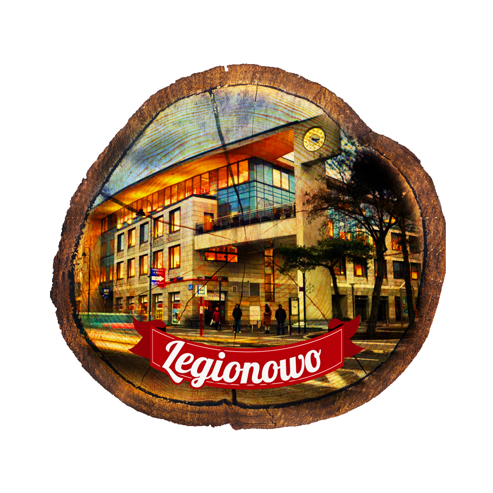 Magnes drewniany pieniek legionowo