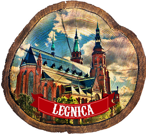Magnes drewniany pieniek Legnica