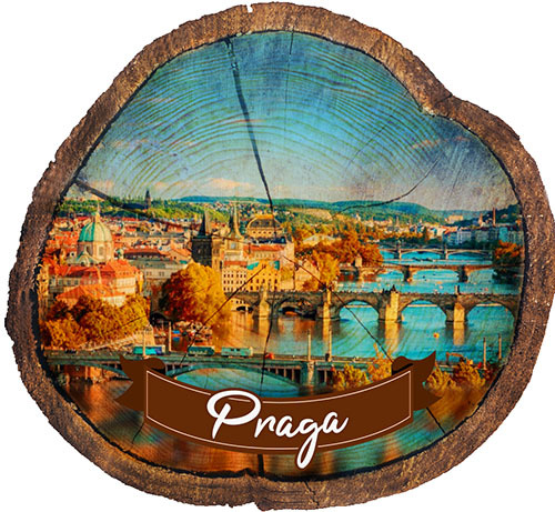 Magnes drewniany pieniek Leszno