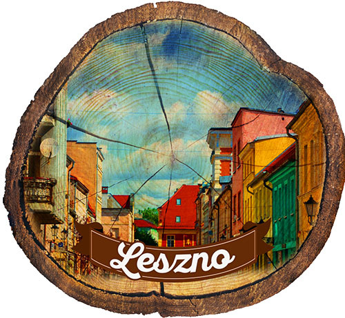 Magnes drewniany pieniek Leszno