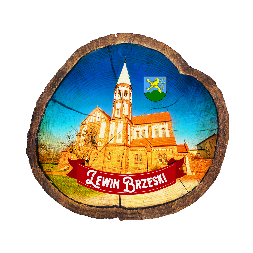 Magnes drewniany pieniek Lewin Brzeski