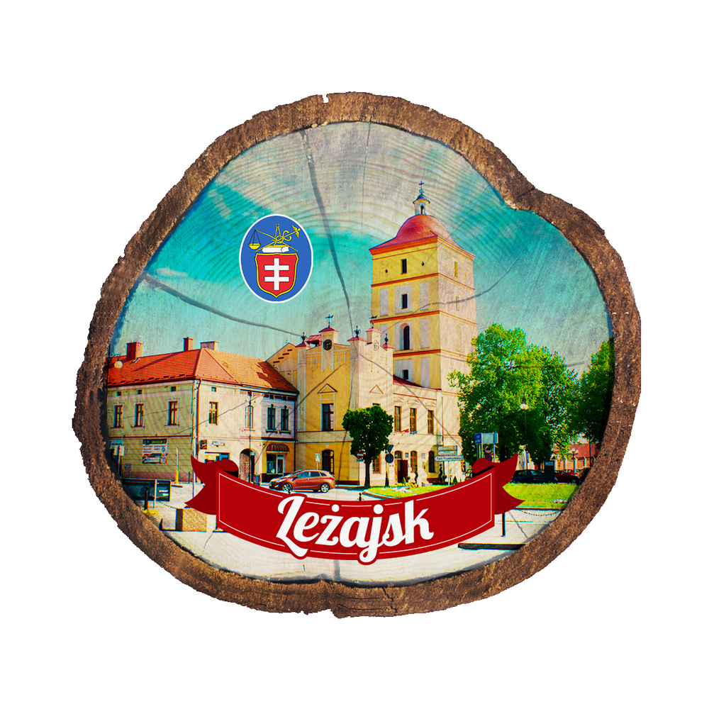 Magnes drewniany pieniek Leżajsk