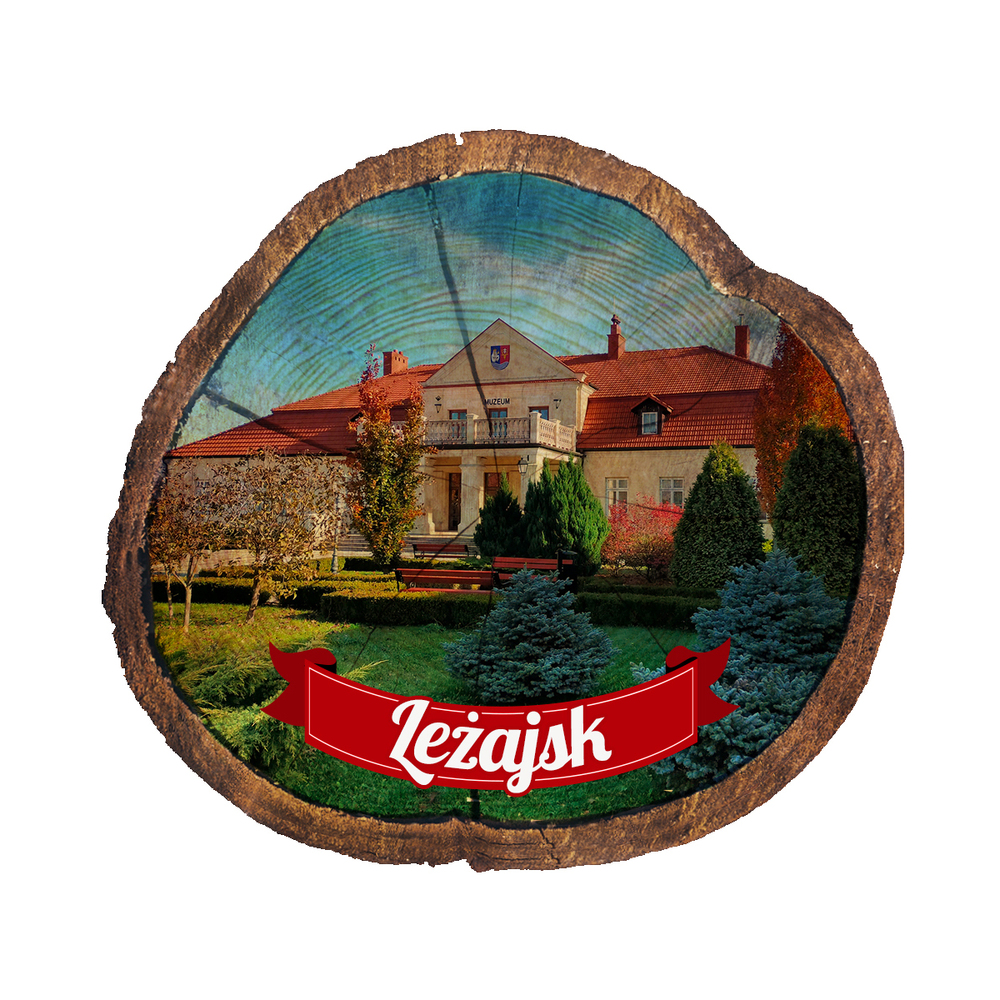 Magnes drewniany pieniek Leżajsk