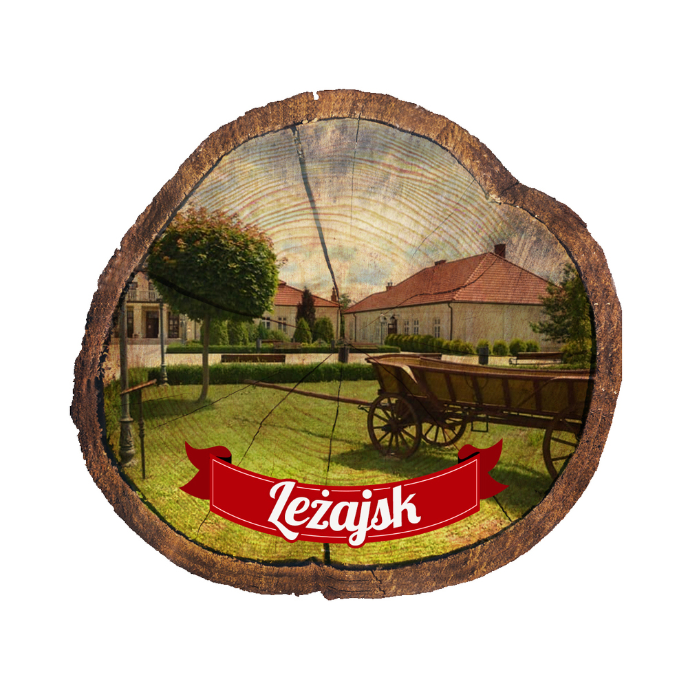 Magnes drewniany pieniek Leżajsk