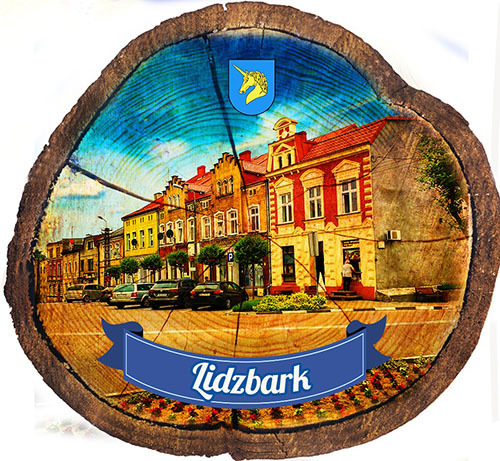 Magnes drewniany pieniek Lidzbark