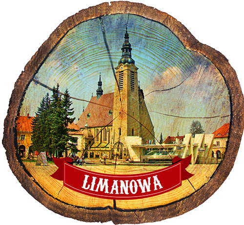 Magnes drewniany pieniek Limanowa
