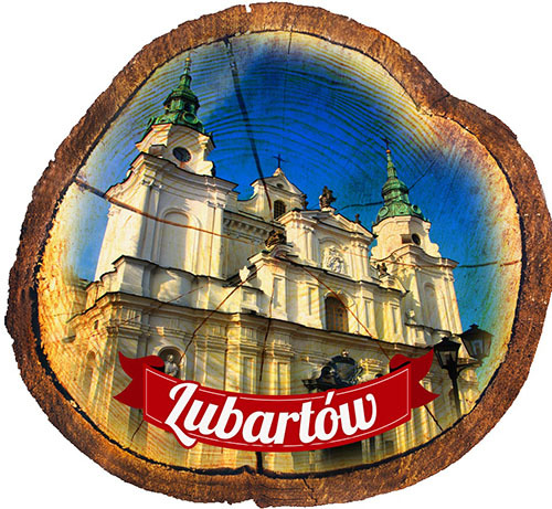 Magnes drewniany pieniek Lubartów