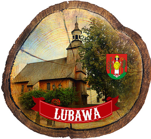 Magnes drewniany pieniek Lubawa