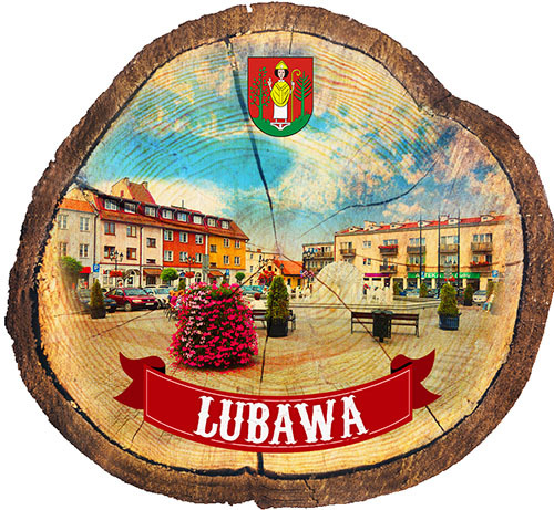 Magnes drewniany pieniek Lubawa