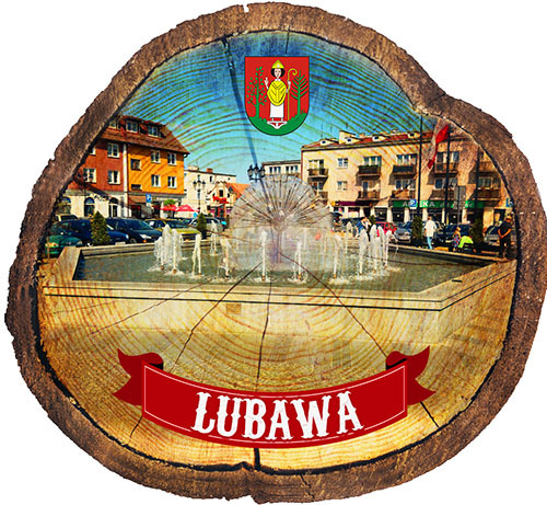 Magnes drewniany pieniek Lubawa