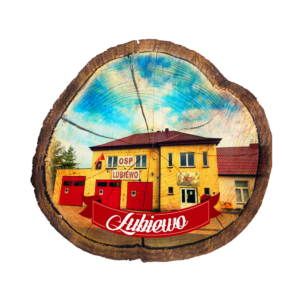 Magnes drewniany pieniek Lubiewo