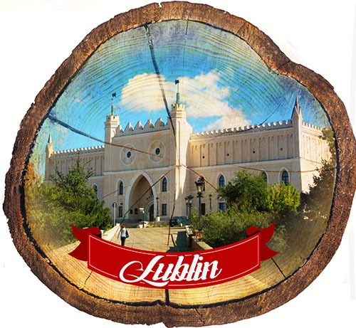 Magnes drewniany pieniek Lublin