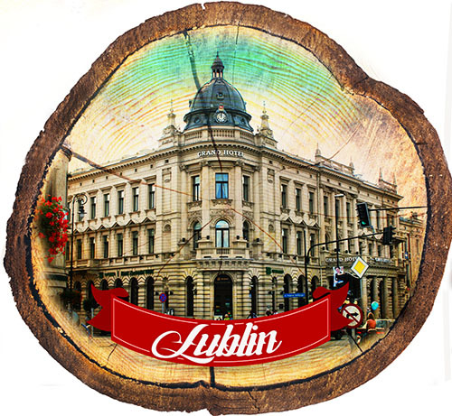 Magnes drewniany pieniek Lublin