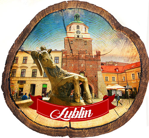 Magnes drewniany pieniek Lublin