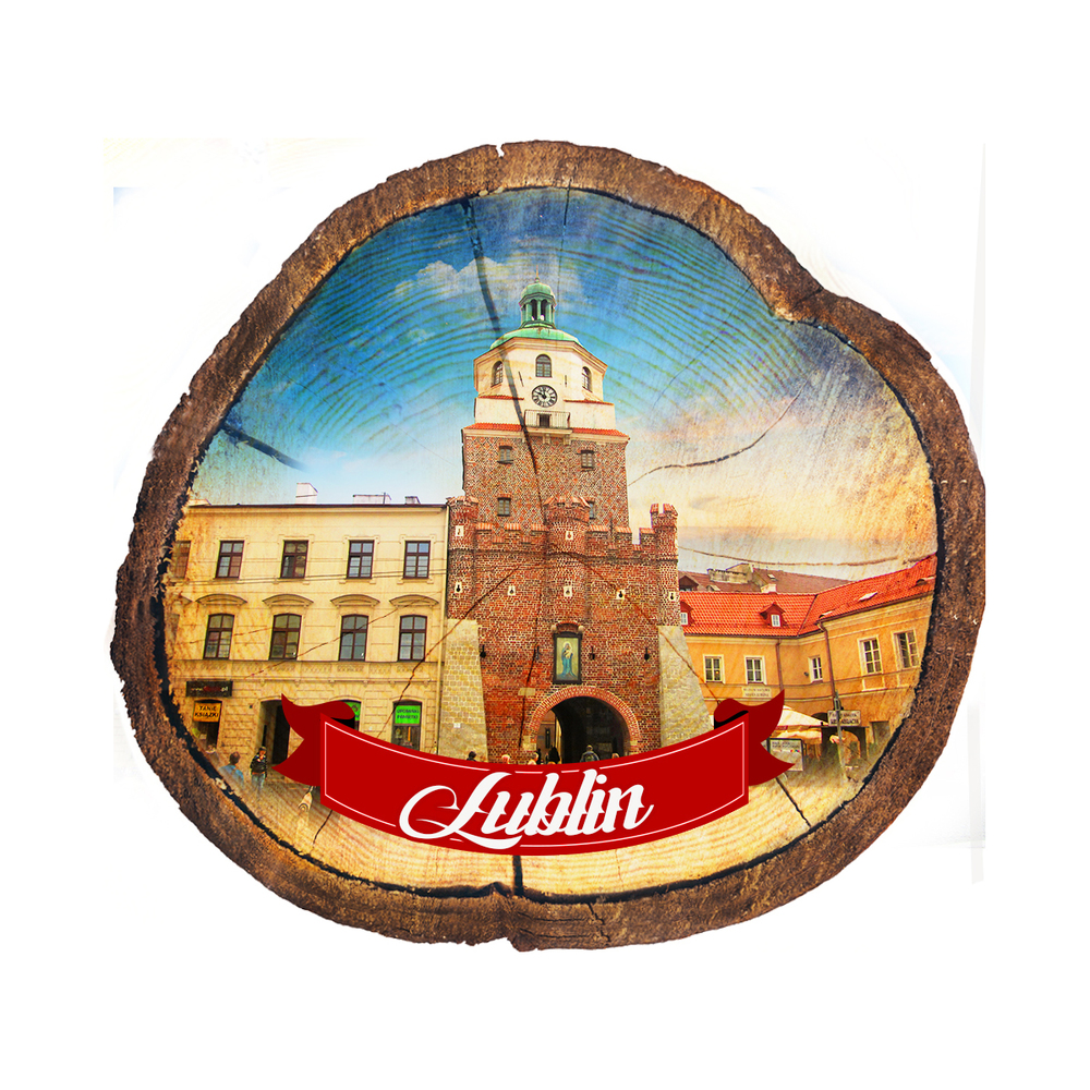 Magnes drewniany pieniek Lublin