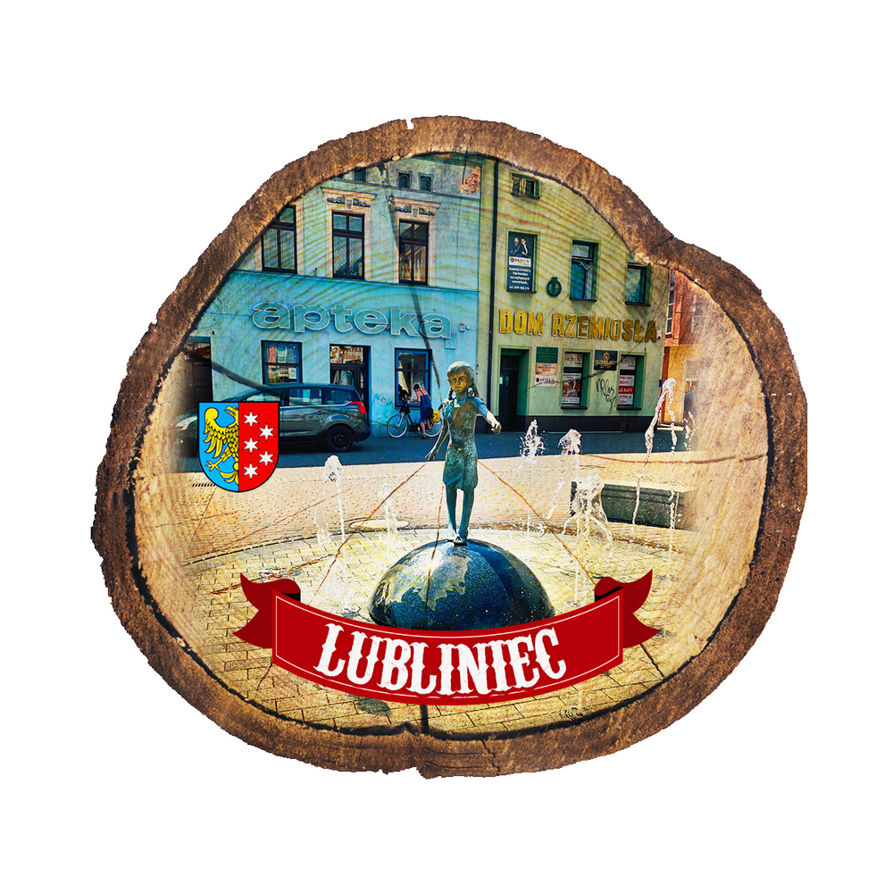 Magnes drewniany pieniek Lubliniec