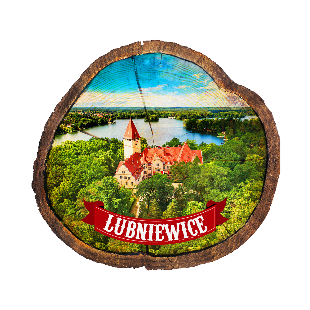Magnes drewniany pieniek Lubniewice
